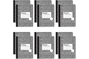 Oxford Composition Notebooks Black Marble: Pristine Graphing Notebooks for Meticulous Data Organization
