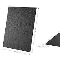 Vista 4 de Lámina de plástico ABS de 8" x 12" x 0.060" de grosor, color negro, moldeable, flexible, panel termoplástico de 1/16" de grosor (1.5mm)