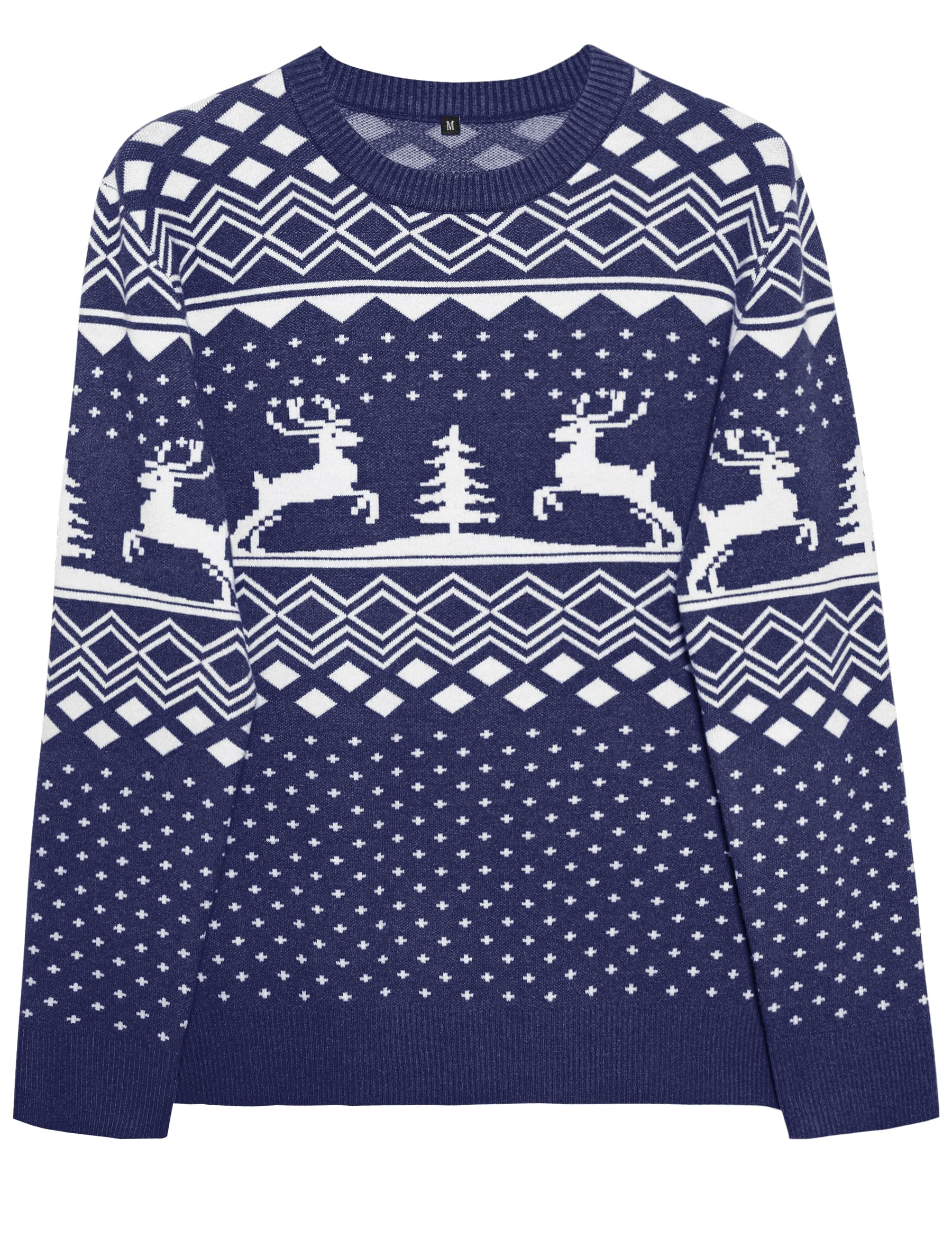 Jersey Navidad Hombre de Punto con Reno y Árbol