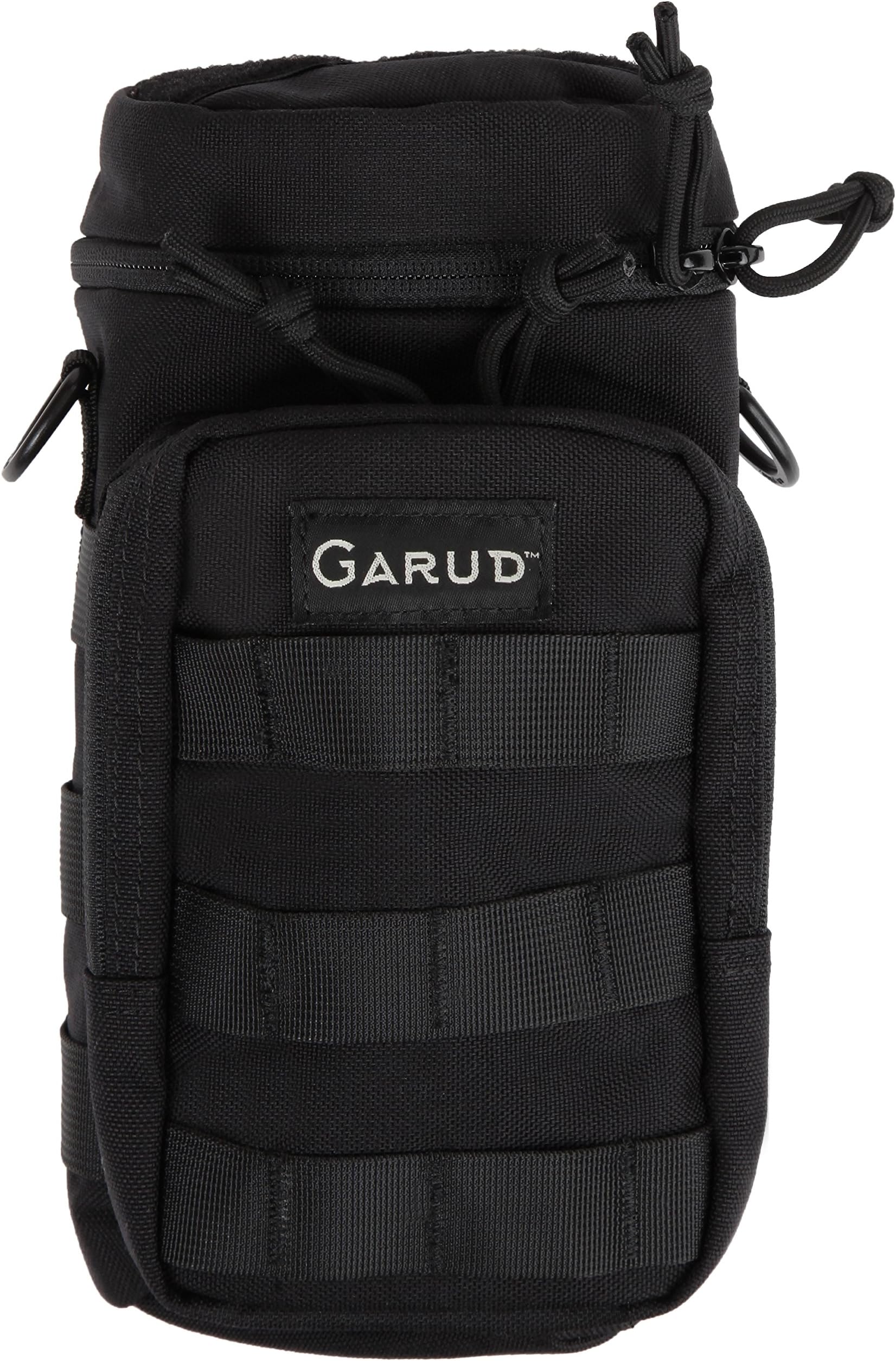 Garud Tactical MOLLE H2O Water Bottle Pouch Hydration (Black)