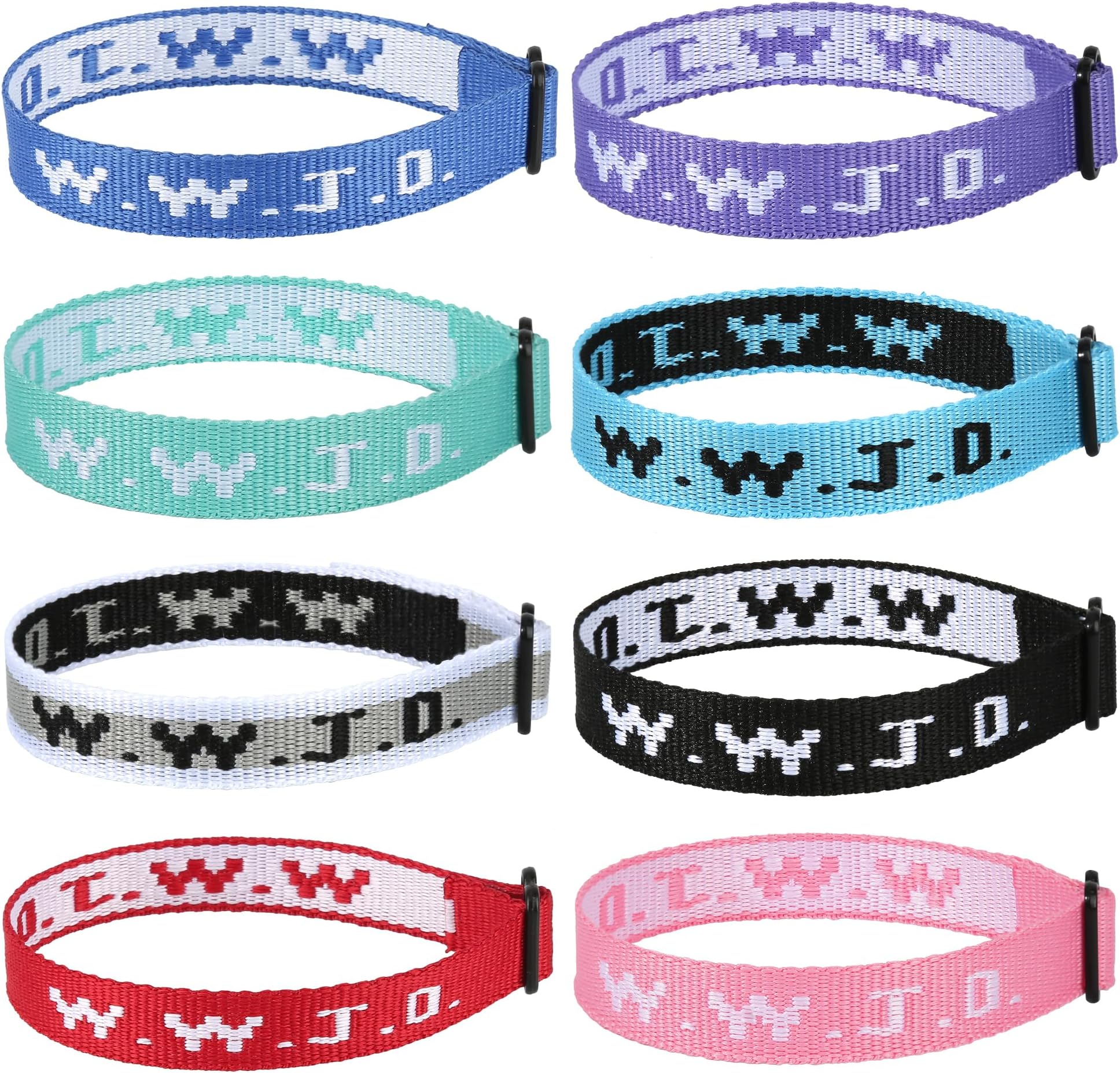 6PCS WWJD Bracelet for Women Men, Christian Gifts Wristbands, WWJD Rubber Bracelets - What Would Jesus Do Bracelet