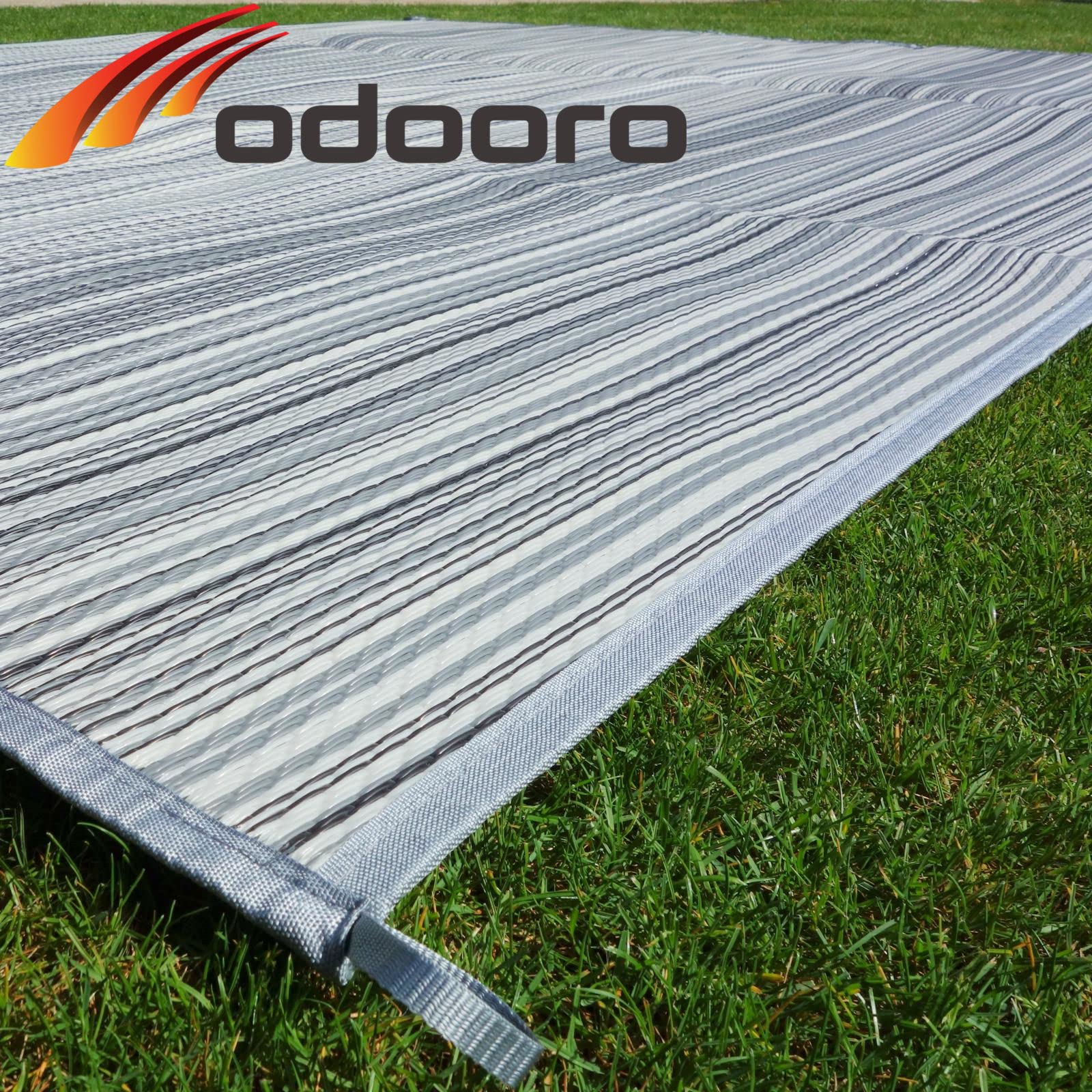 Schlauchland Zeltteppich ** odooro WAVETEX Stripe 2,7m x 5m *** VIELE GRÖSSEN + Farben ** Camping Matte Wohnwagen 450 g/m² Outdoor Teppich Vorzelt Teppich Garten Spieldecke
