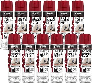 20-671 Seymour Stripe 6-Series Inverted Ground Marking Paint, Safety Red net 17oz. (Pack of 12)