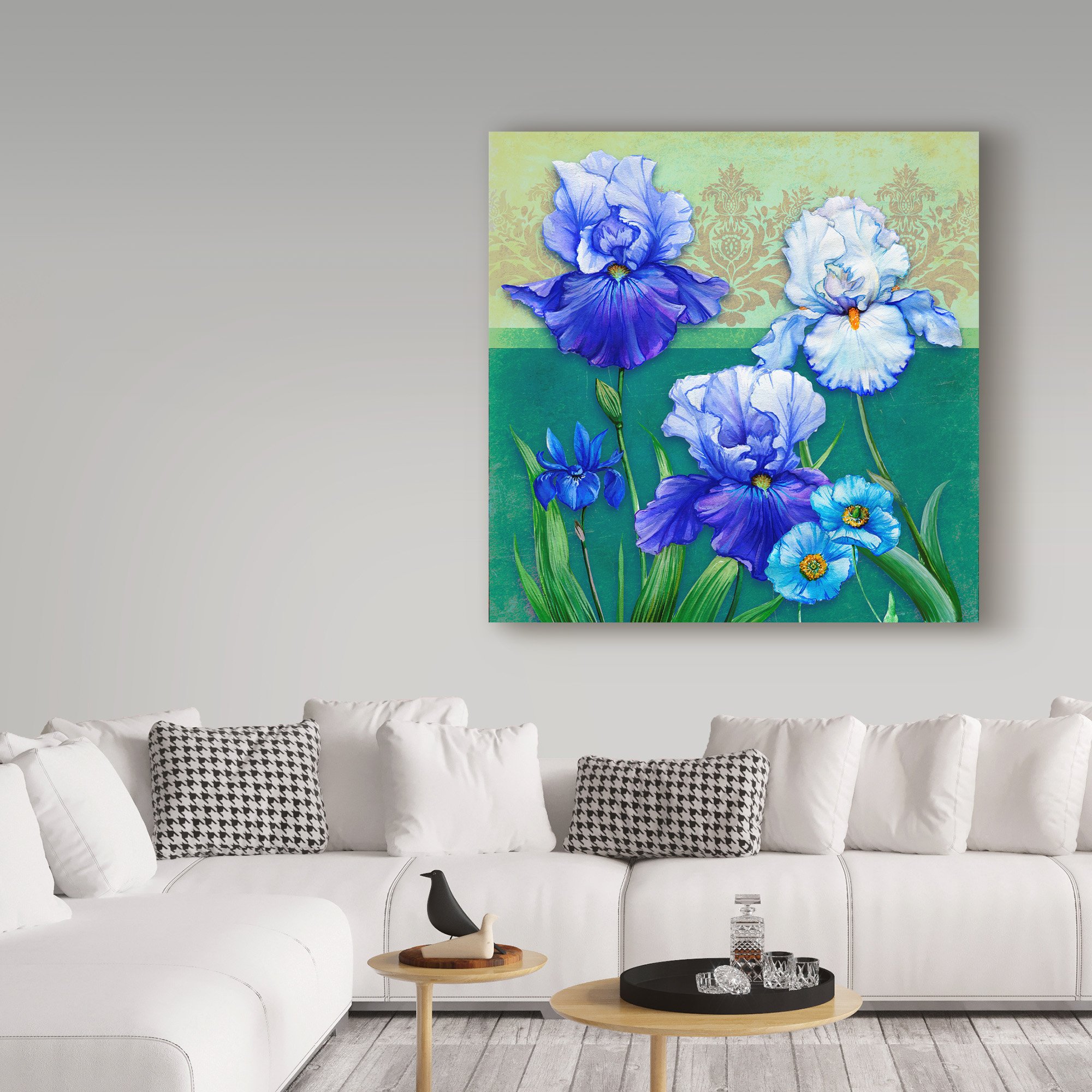 Amazon.com: Blue Flowers by Maria Rytova, 35x35-Inch : Home & Kitchen
