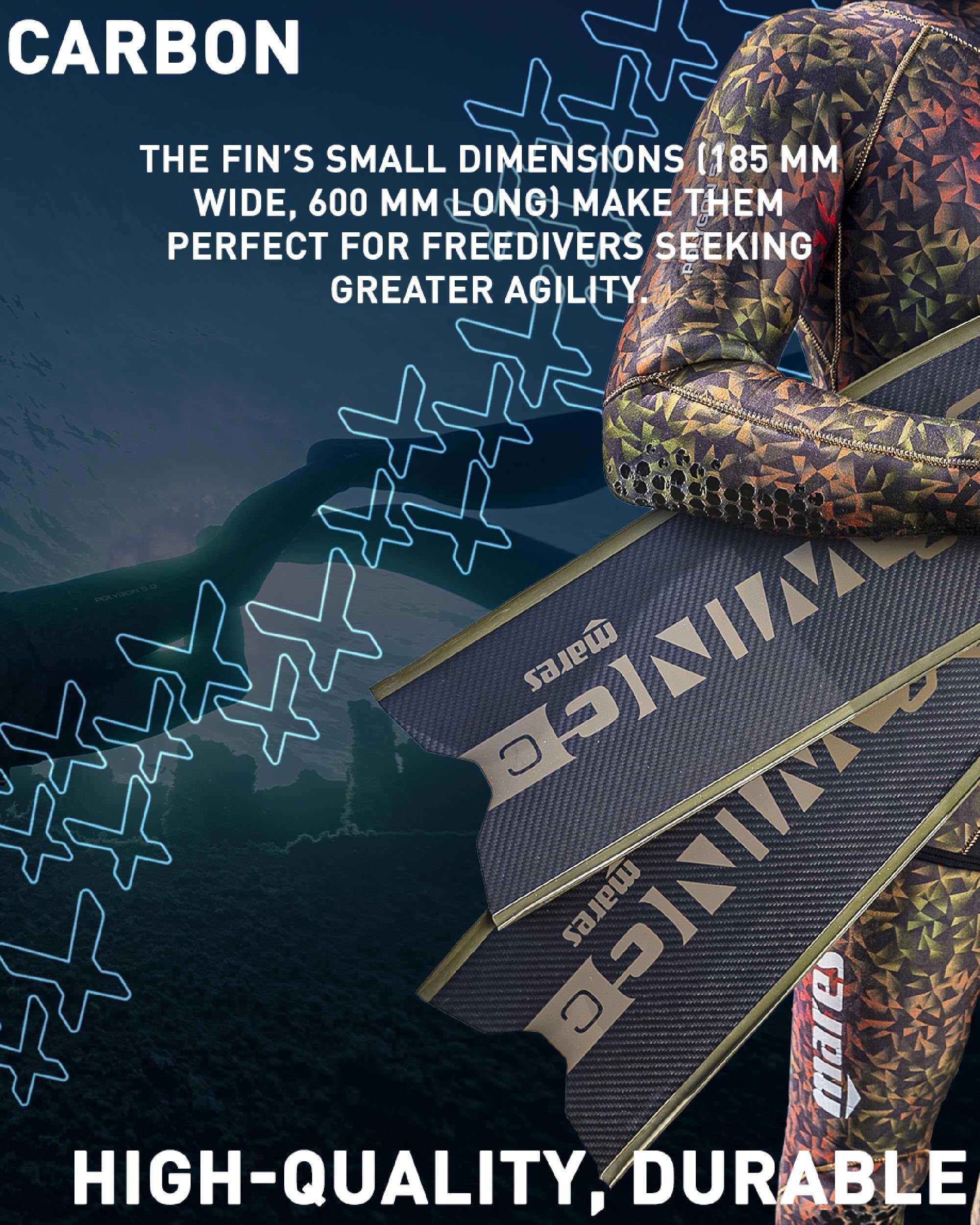 Mares Fins X-Wing C-S Green Foot Pocket 420422MED036