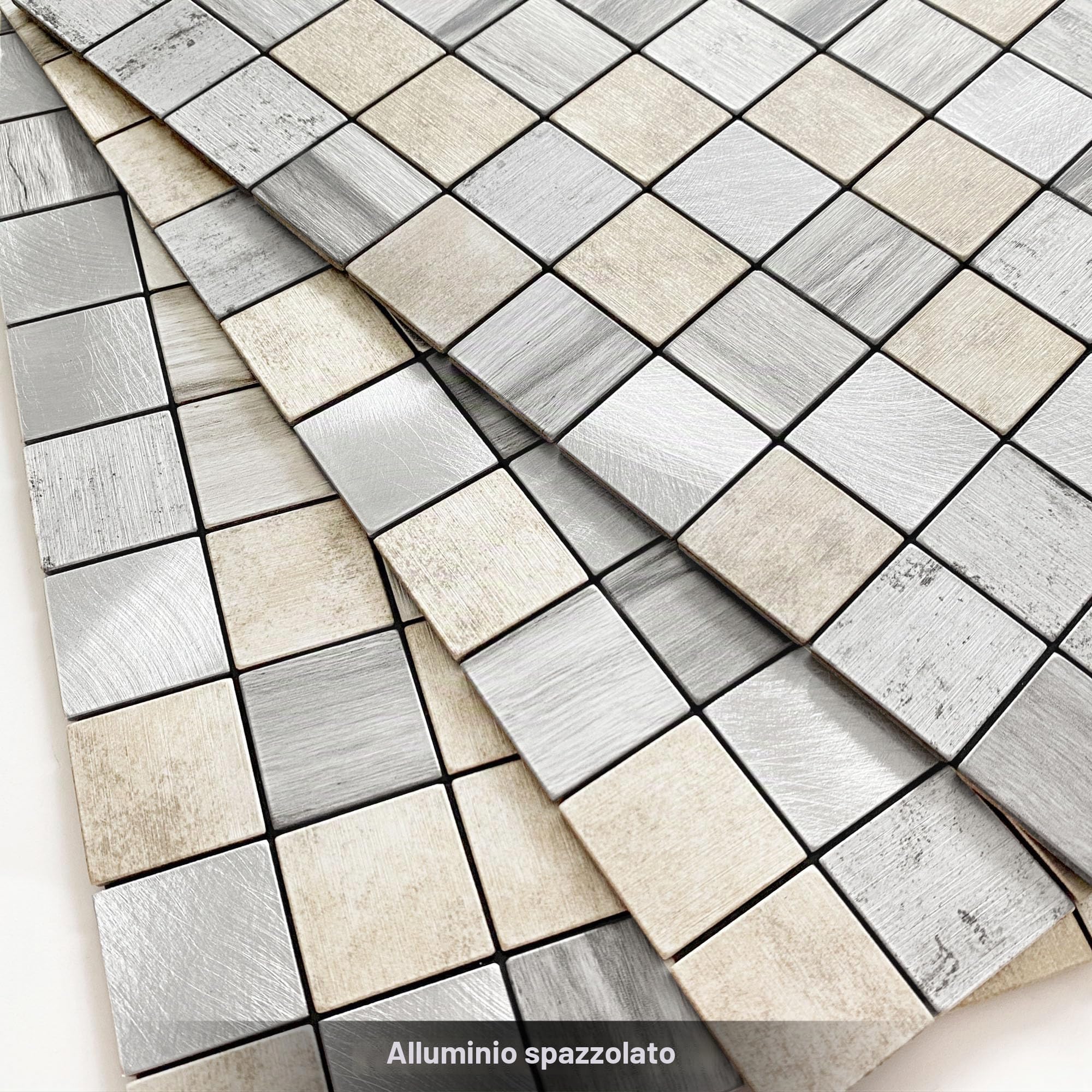 BeNice Piastrelle a Mosaico Autoadesive Cucina Grigio 10pezzi