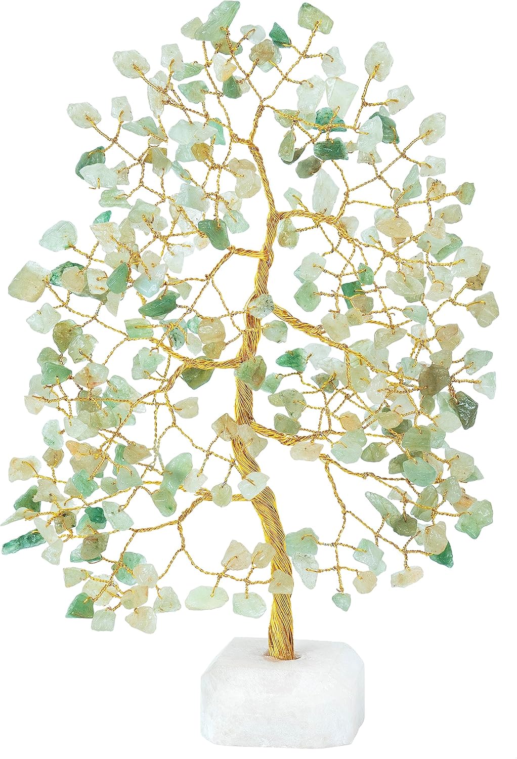 Green Jade Crystal Tree Gemstone Tree of Life Quartz Base Chakra Bonsai Tree for Room, Office & Bedroom Decor Spiritual Gift Meditation Birthday Gift for Women Mom her Sister housewarming gifts home - Image 5