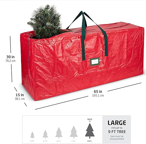 Miniatura 5 de Bolsa de almacenamiento Zober para árbol de Navidad artificial almacena árboles de hasta 9 pies de altura también puede almacenar inflables Verde,