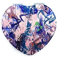 Vista 18 de Espejo Compacto Espejo de Cartera Espejo Pequeño de Maquillaje Espejo de Viaje Mini Espejo de Bolsillo Espejo de Lápiz Labial Flor de Almendro Van