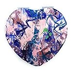 Aeisage Heart Mirror - Compact Blue Pocket Mirror, Mini Size Travel Mirror, Folding Heart Shape Mirror - Unique Gift for Her