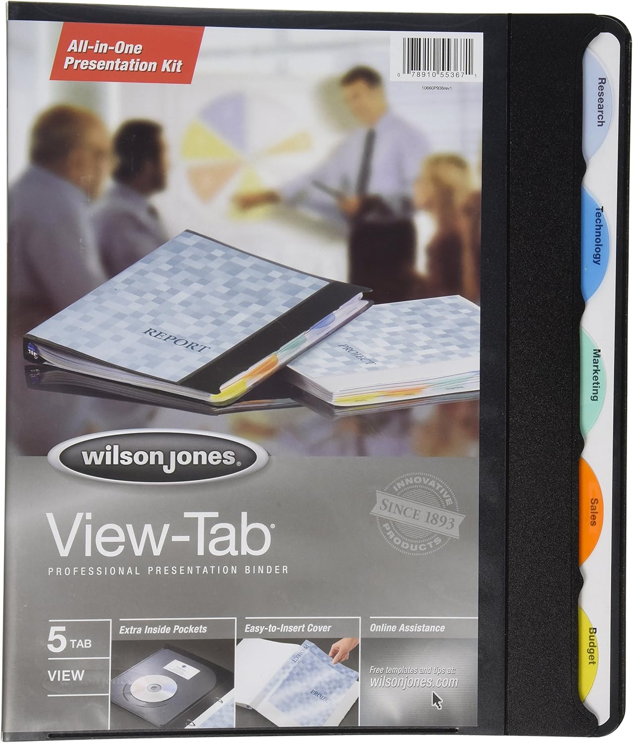 Wilson Jones ViewTab Round Ring Presentation Binder, 0.