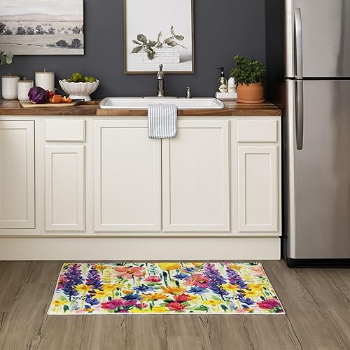 Mohawk Home Tapete de cocina de primavera, ramo de primavera rosa rubor (2'6" x 4'2")