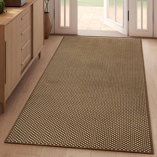 YDKGL 3x5 ft Entryway Runner, Dark Brown