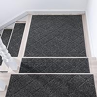 Vista 25 de COSY HOMEER - Alfombra antideslizante para esquinas de peldaños interiores, alfombras de escaleras para despegues resistentes al deslizamiento