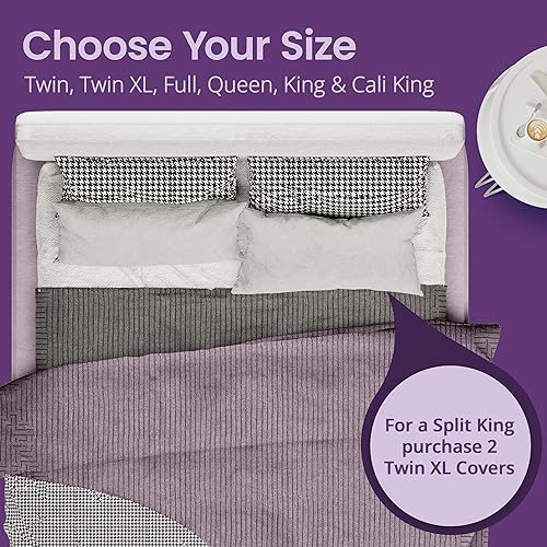 Miniatura 8 de SafeRest Cloud Guard - Protector de colchón híbrido y almohadilla (extra acolchado), funda de colchón acolchada impermeable, grueso, afelpado,