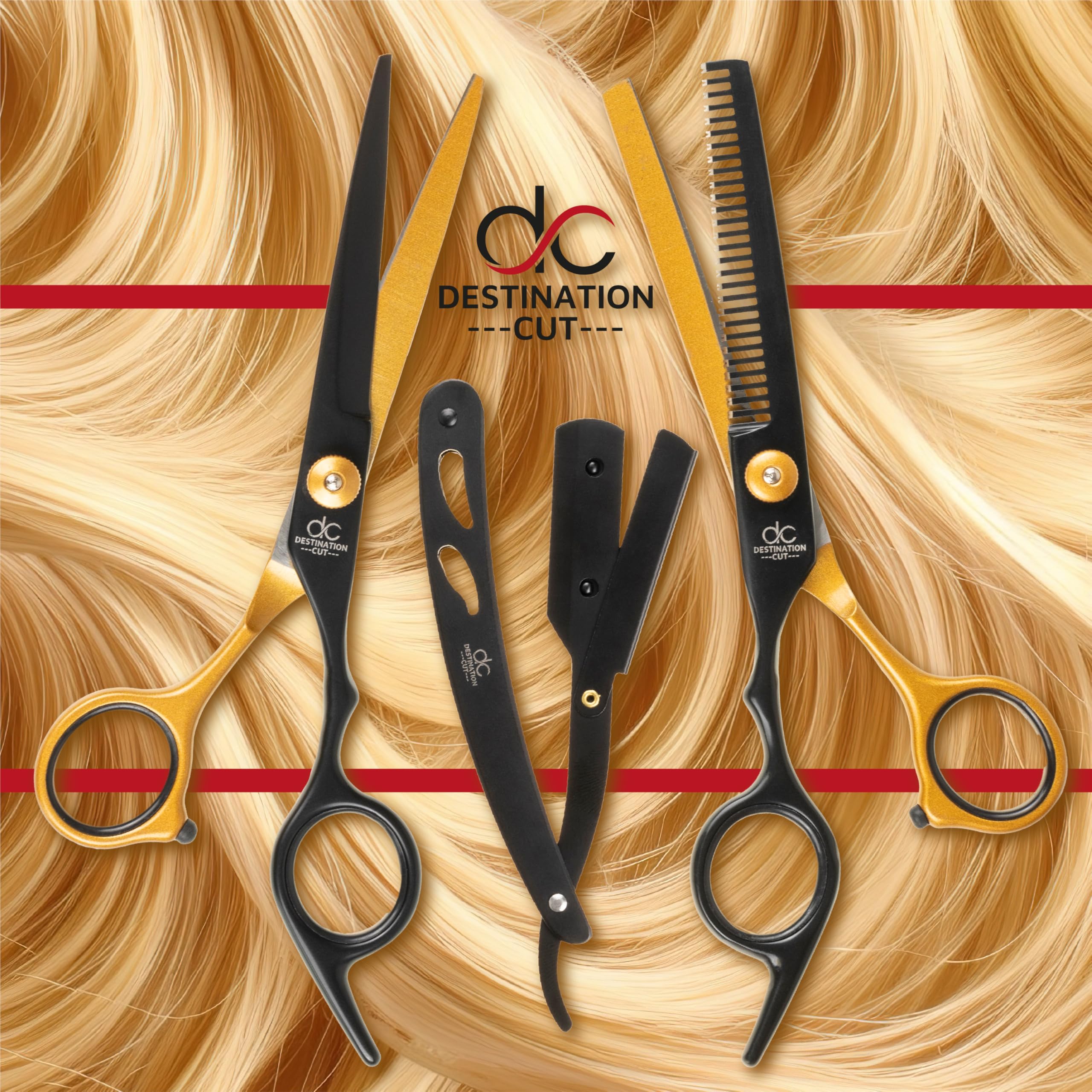 Set Forbici Parrucchiere Professionali - Forbici Per Sfoltire I Capelli di Alta Qualità