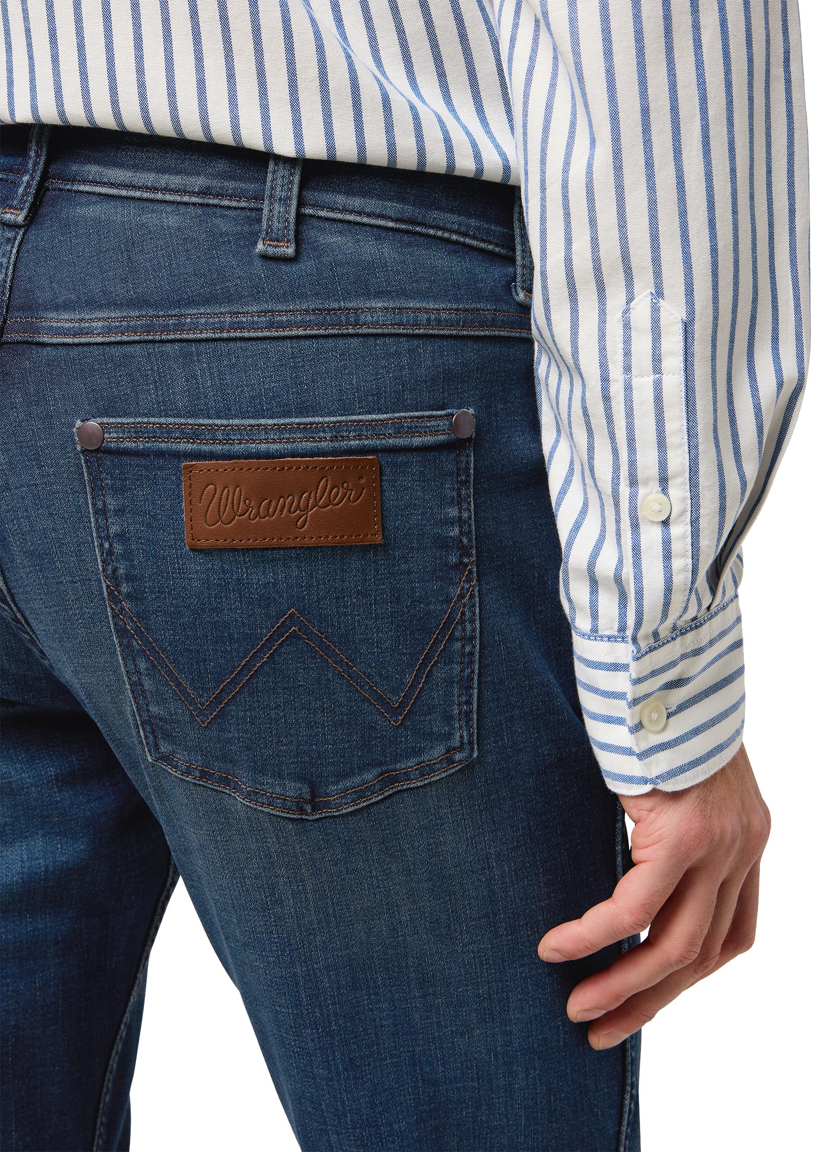 Wrangler - Jeans Herren - Regular Straight Fit - Greensboro - Marine Tint – Bild 3
