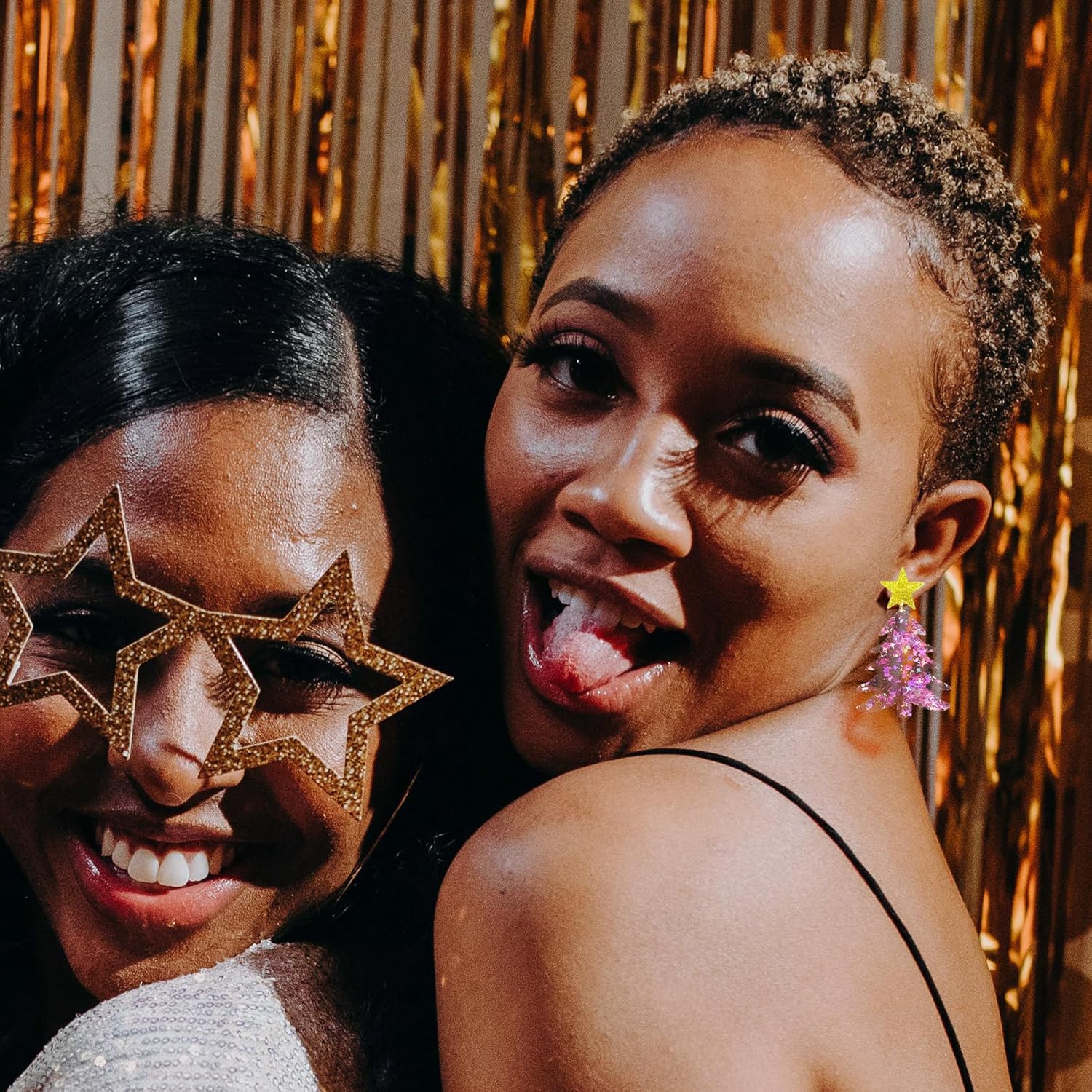 Christmas Tree Earrings Colourful Christmas Tree Drop Earrings for Women Shining Christmas Tree Earrings Christmas Holiday Earrings Christmas Jewelry for Women - Image 4