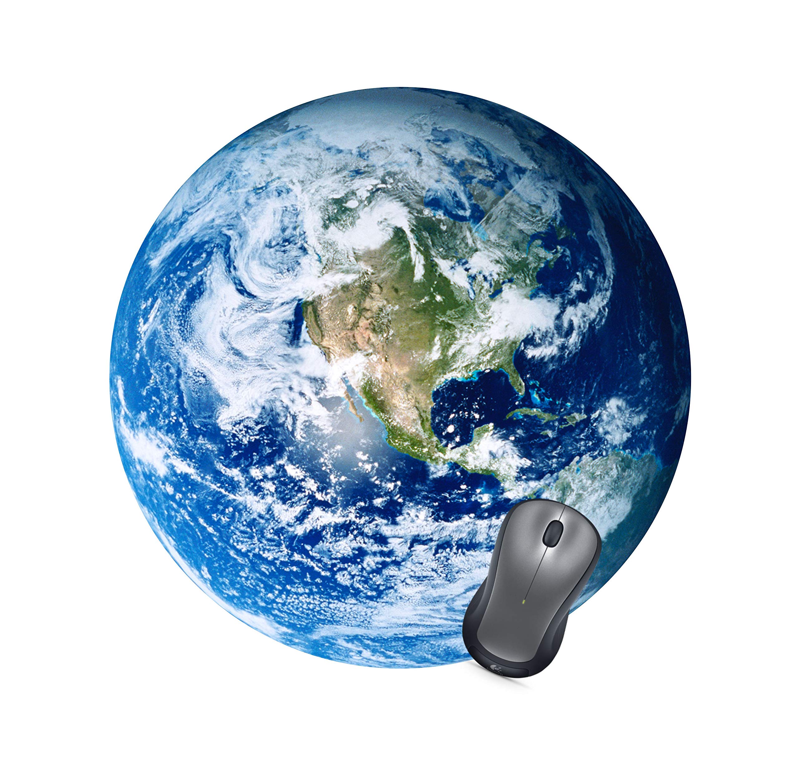 Golden Feather® Anti Skid Earth Design Mouse pad for laptops and Computers Gaming Circle Mousepad (Shield 05)