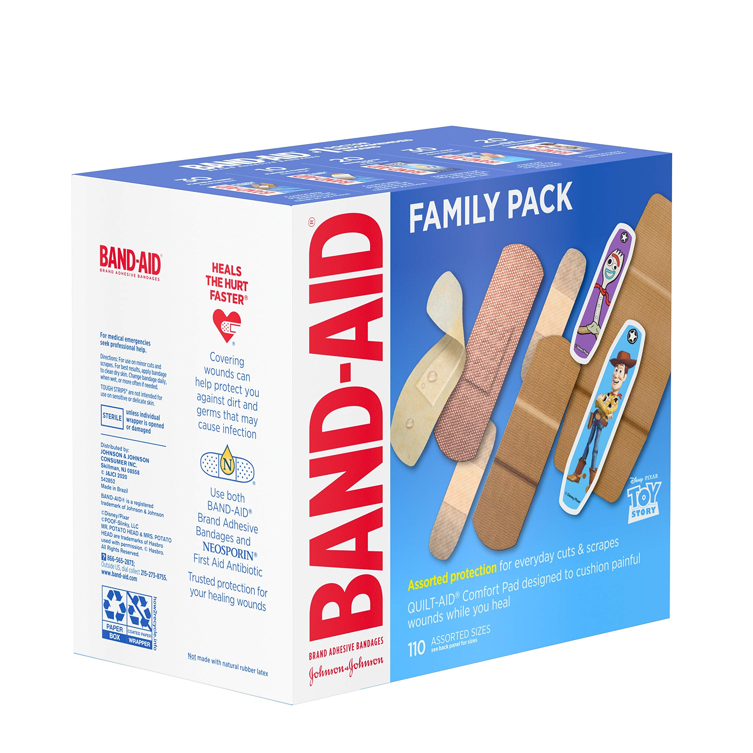 BandAid Adhesive Bandage Family Variety Pack in Assorted Sizes