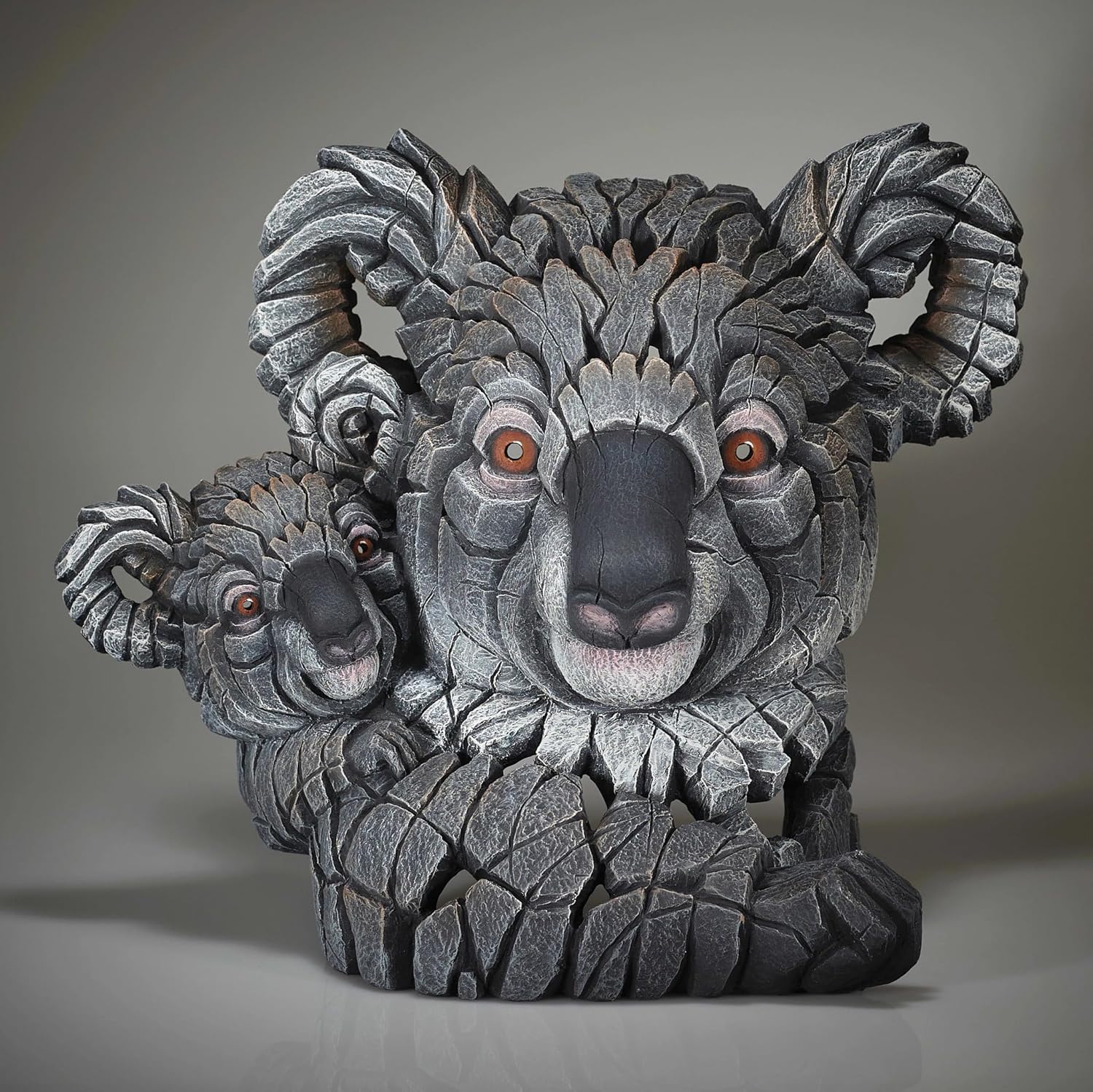 Enesco Edge Sculpture Koala and Baby Joey Bust Animal Figurine, 13 Inch, Multicolor