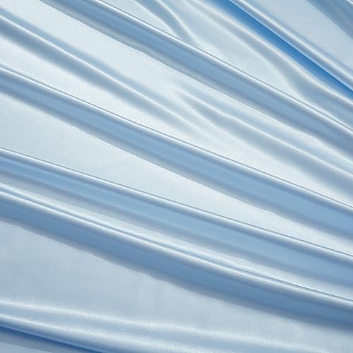 Miniatura 2 de Counfeisly Sábana encimera de satén tamaño Queen, de lujo y suave como la seda, color azul bebé