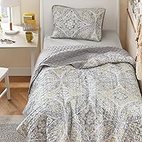 Vista 12 de Comfort Spaces Juego de edredón reversible - Diseño de puntadas vermicelli para todas las estaciones, ligero, colcha cubrecama ropa de cama, fundas