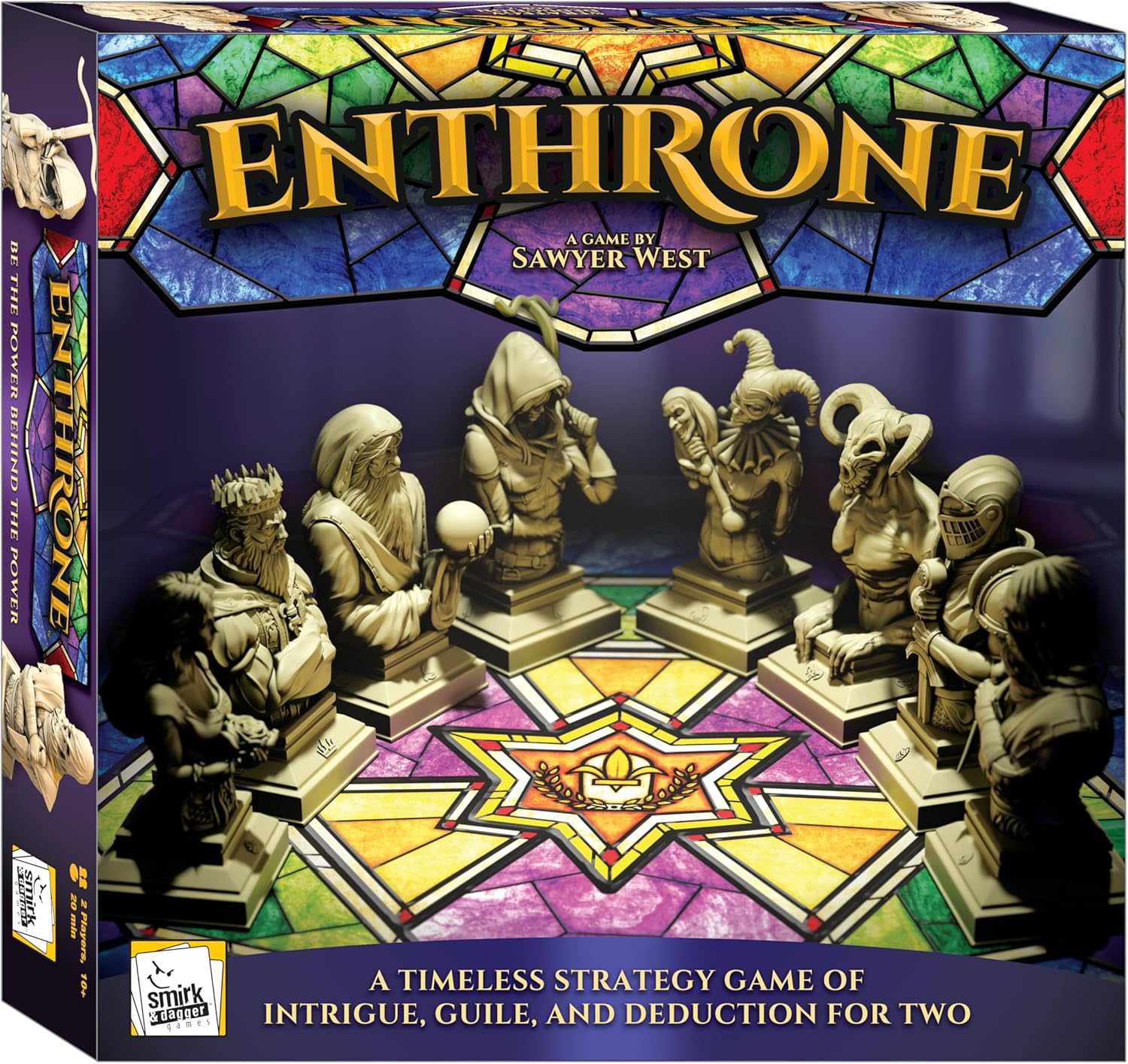 ENTHRONE – Abstract Deduction Strategy Game for 2 Players by Smirk & Dagger | Ages 10+ | 20–30 Min Playtime
