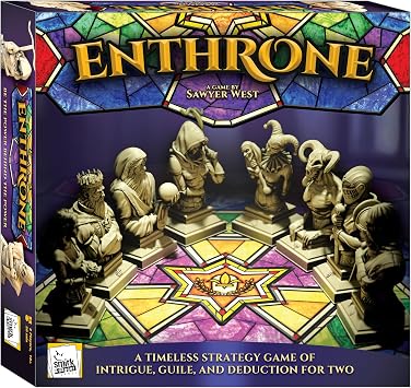 Smirk & Dagger ENTHRONE, Abstract Deduction Strategy Game for 2 Players