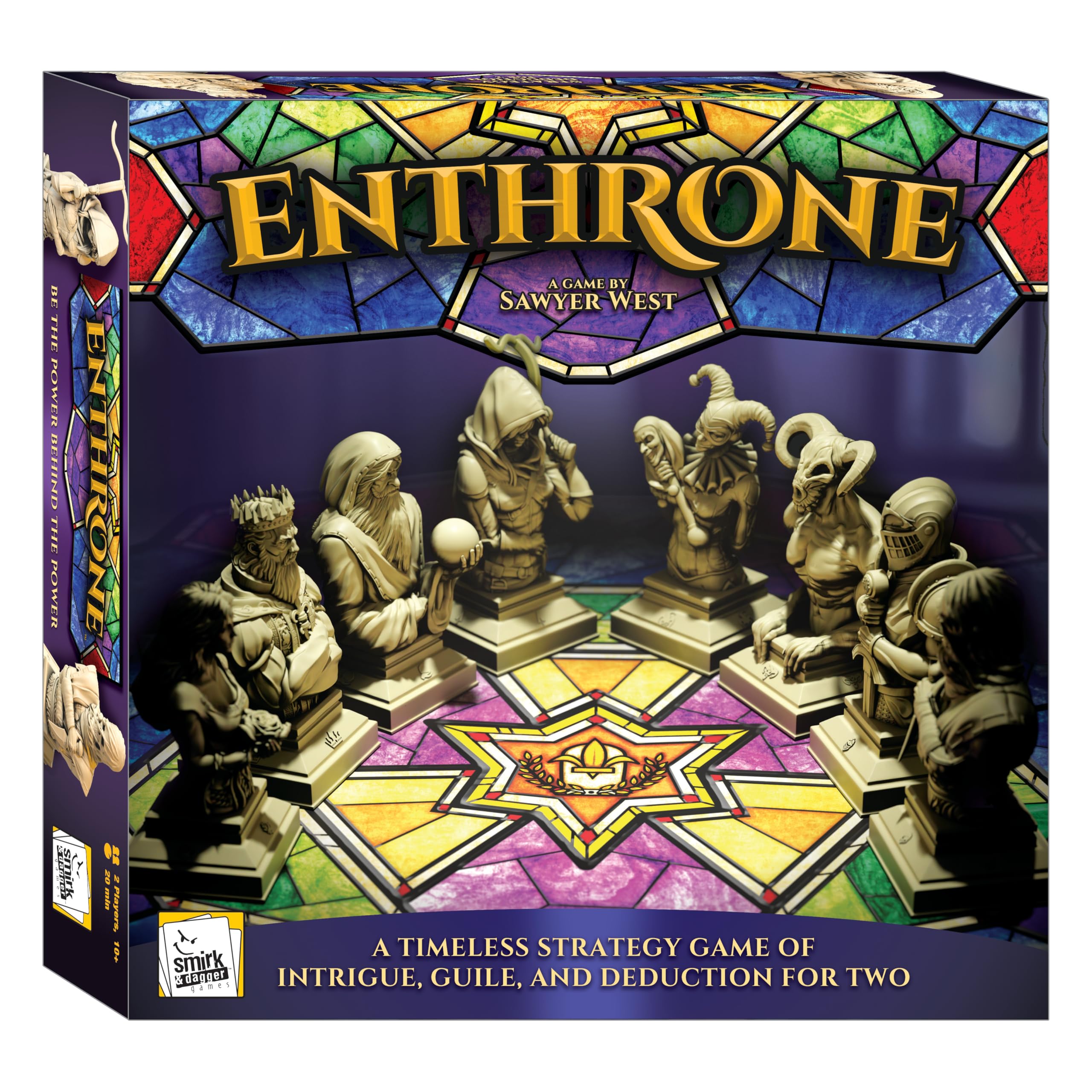 ENTHRONE – Abstract Deduction Strategy Game for 2 Players by Smirk & Dagger | Ages 10+ | 20–30 Min Playtime