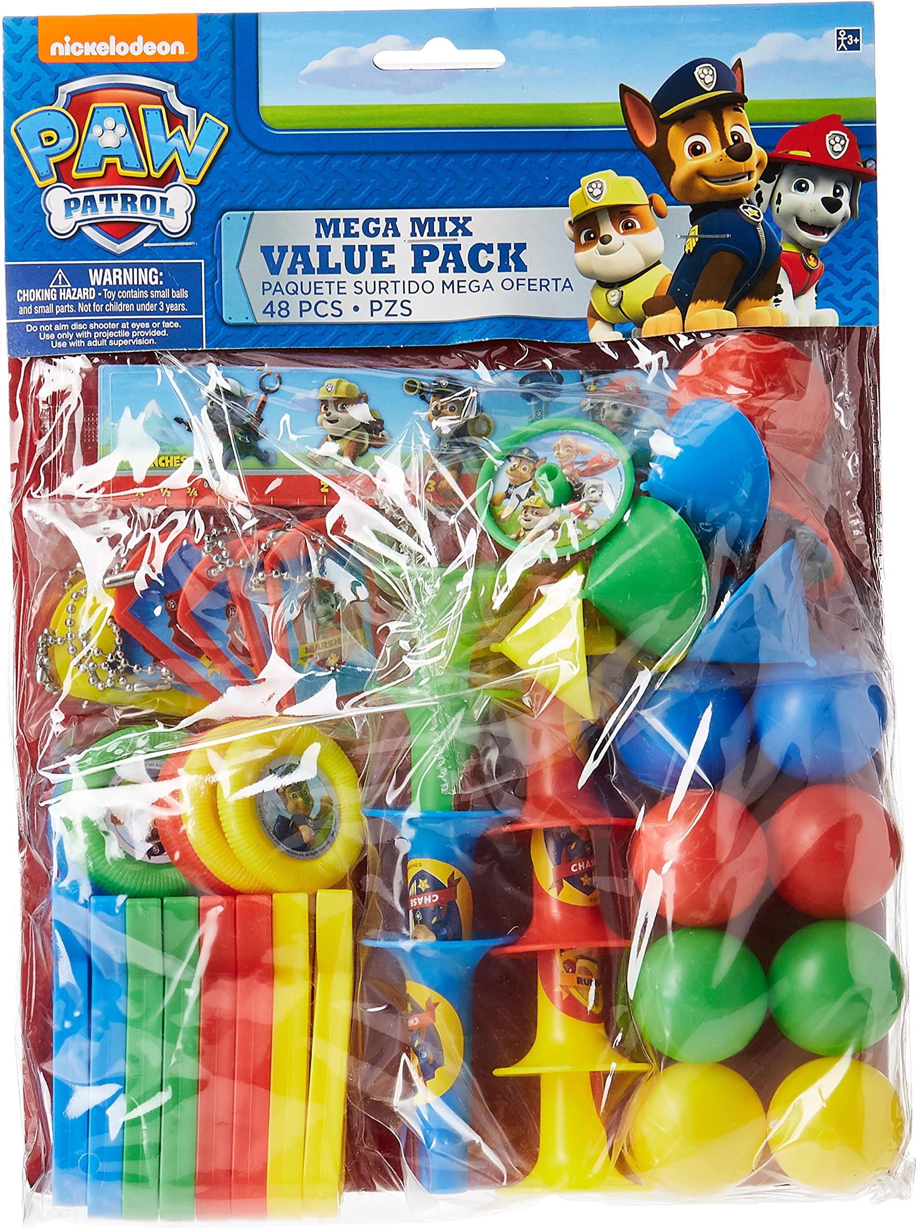 amscan Amazing Paw Patrol Mini Bubble Makers Birthday Party Favour, Red, 0.6 Oz, Favor Pack, 581462, Party Favours, 48 pieces