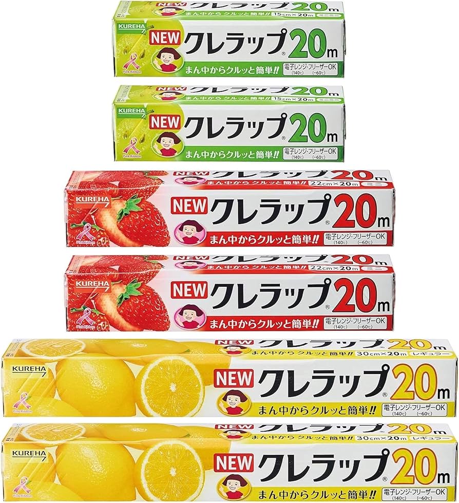 Amazon.co.jp: クレハ NEWクレラップ ミニミニ 15cm×20m＋ミニ 22cm