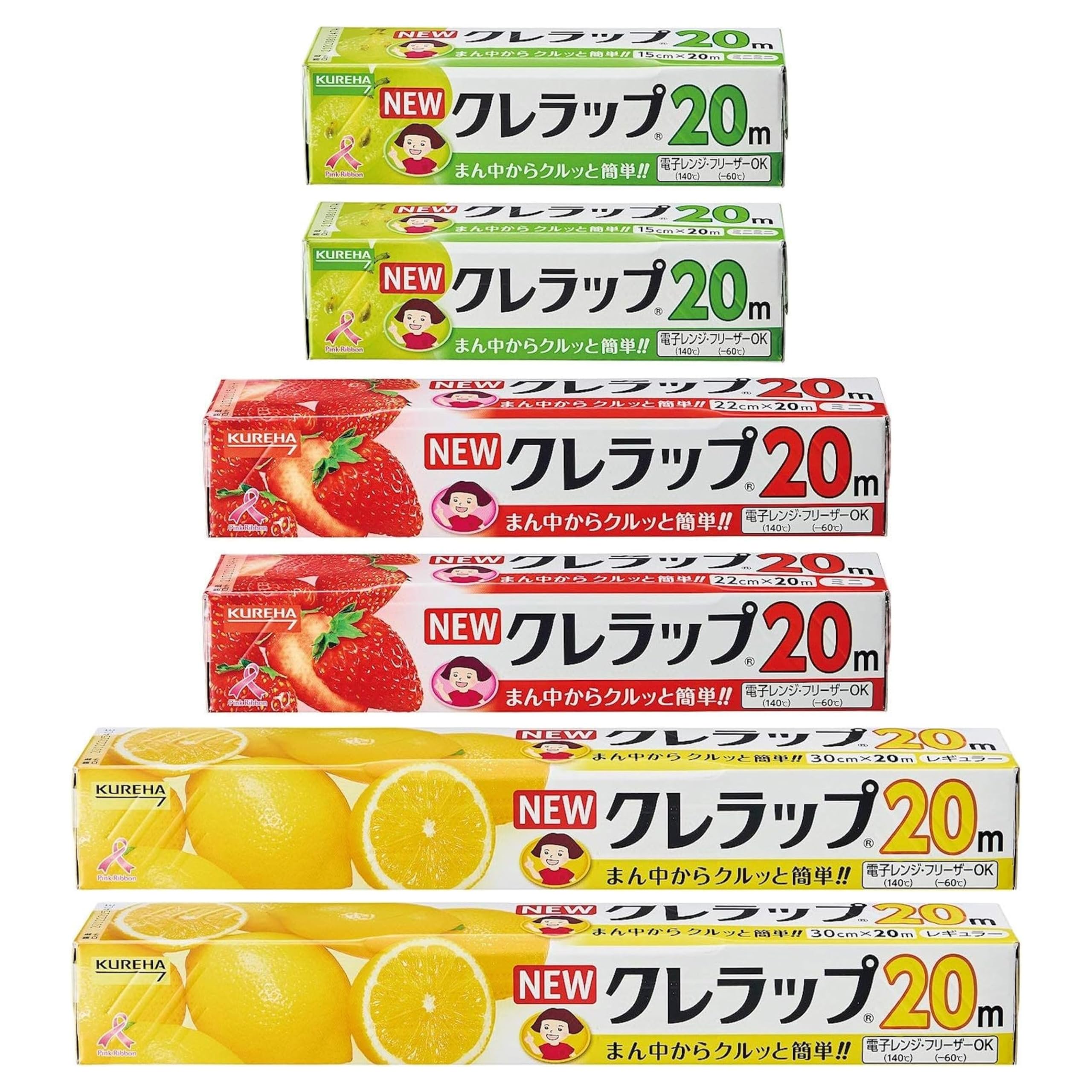 Amazon.co.jp: クレハ NEWクレラップ ミニミニ 15cm×20m＋ミニ 22cm