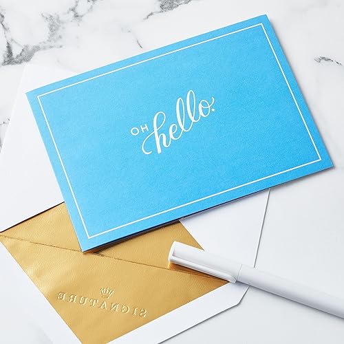 Miniatura 2 de Hallmark Tarjetas desplegables Signature Paper Wonder para pensar en ti, solo porque (4 tarjetas colibrí, flores, árbol, mariposas)