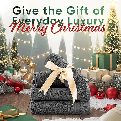 Vista 370 de American Veteran Towel, Juego de 4 toallas de mano para baño, juego de toallas de mano turcas 100% algodón, toallas de mano suaves, toallas de mano