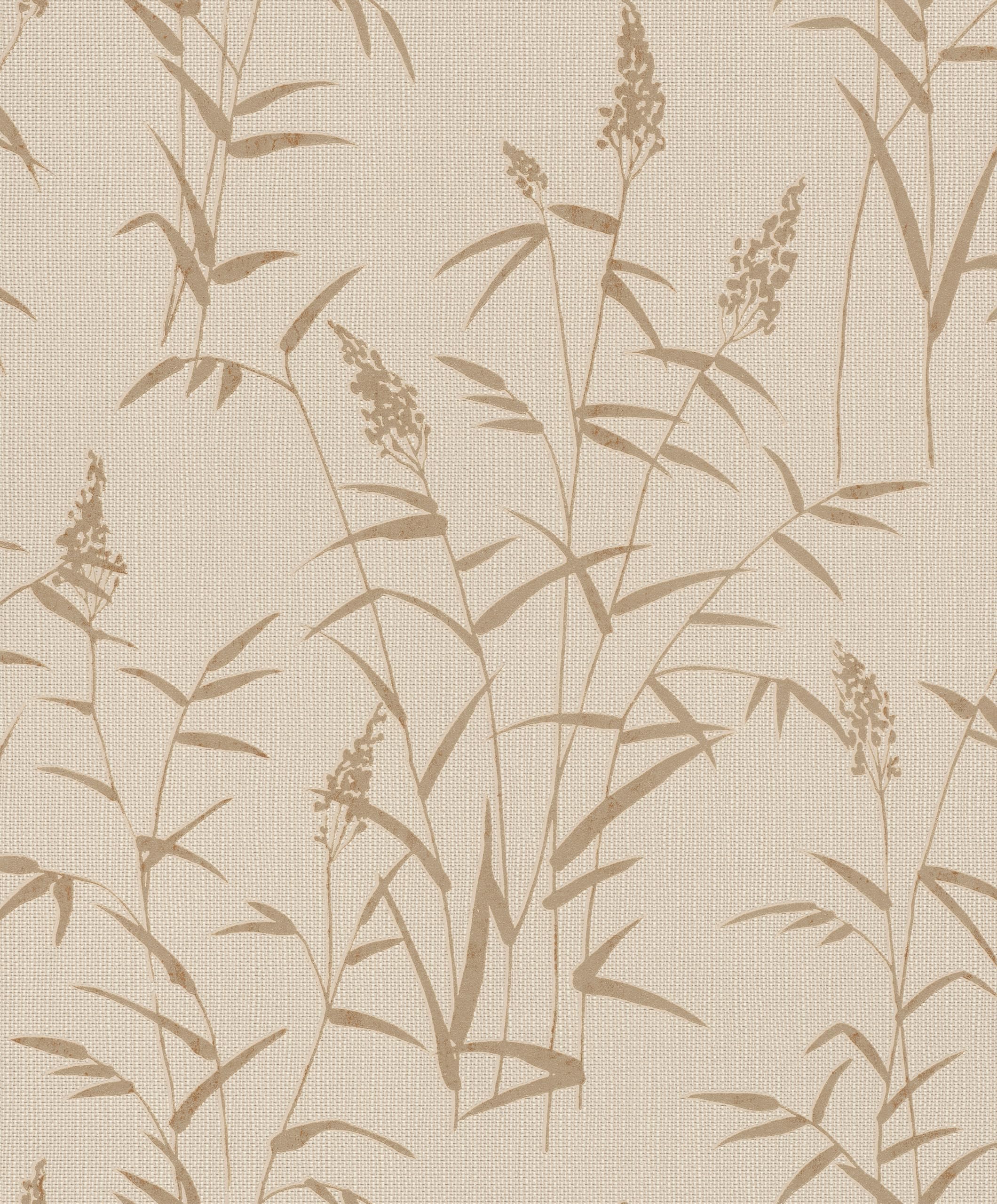 Papier peint intissé botanique doré pour créer un salon cosy et lumineux