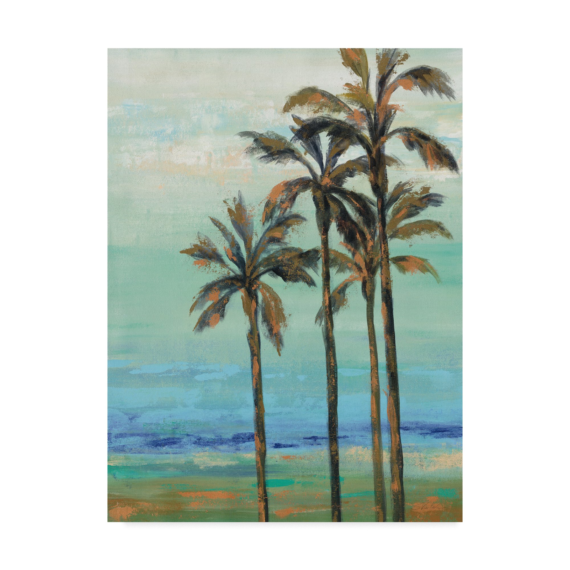 Copper Palms I by Silvia Vassileva, 14x19-Inch