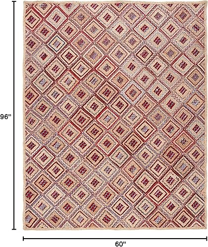 Miniatura 2 de Safavieh - Colección Cape Cod CAP354A - Tapete tejida a mano en algodón natural y azul, Yute