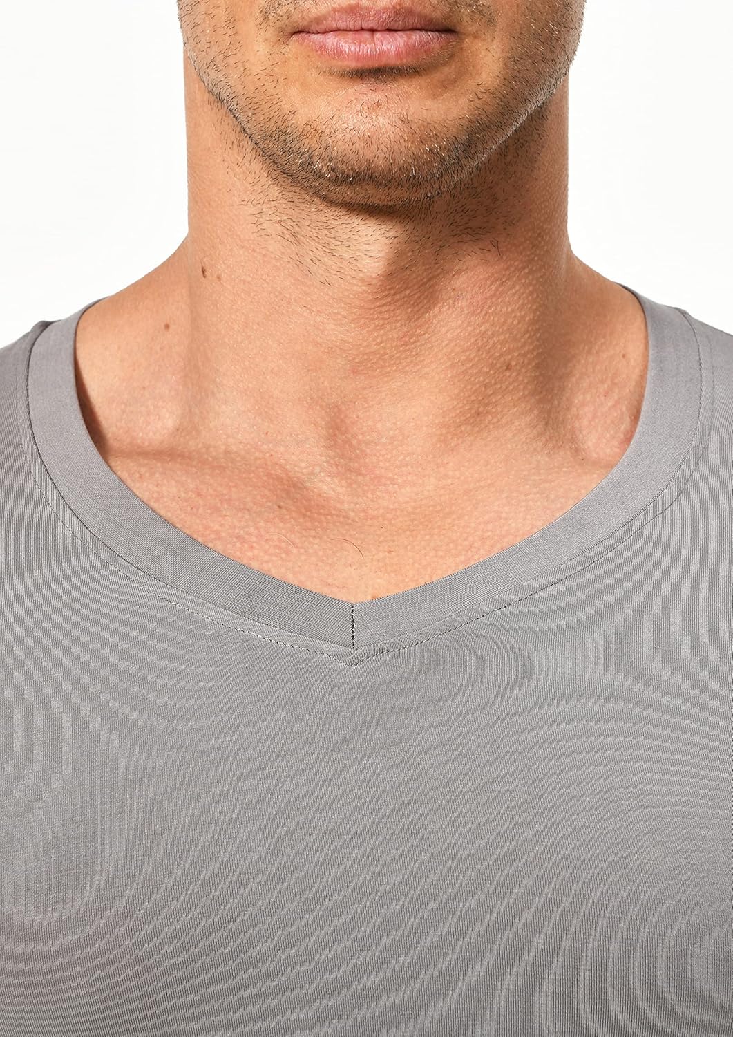 Comfneat Men's Undershirts Viscose V-Neck Cool Feeling T-Shirt 3-Pack - Image 5