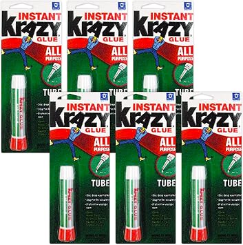 Krazy Glue All Purpose, Precision-Tip Applicator, 0.07oz 6 Pack - Clear Gel Adhesive for Arts, Crafts, Repairs & Restorations