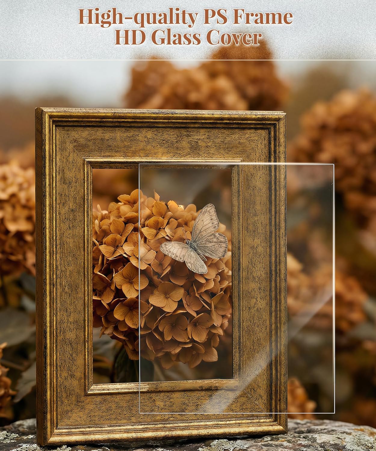 Afuly 5x7 Vintage Gold Picture Frame Ornate Retro Photo Frame image 5