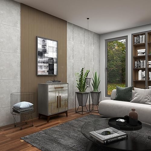 Miniatura 6 de Deco 79 Carro de almacenamiento cilíndrico de metal con ruedas, 20 x 20 x 28 pulgadas, bronce