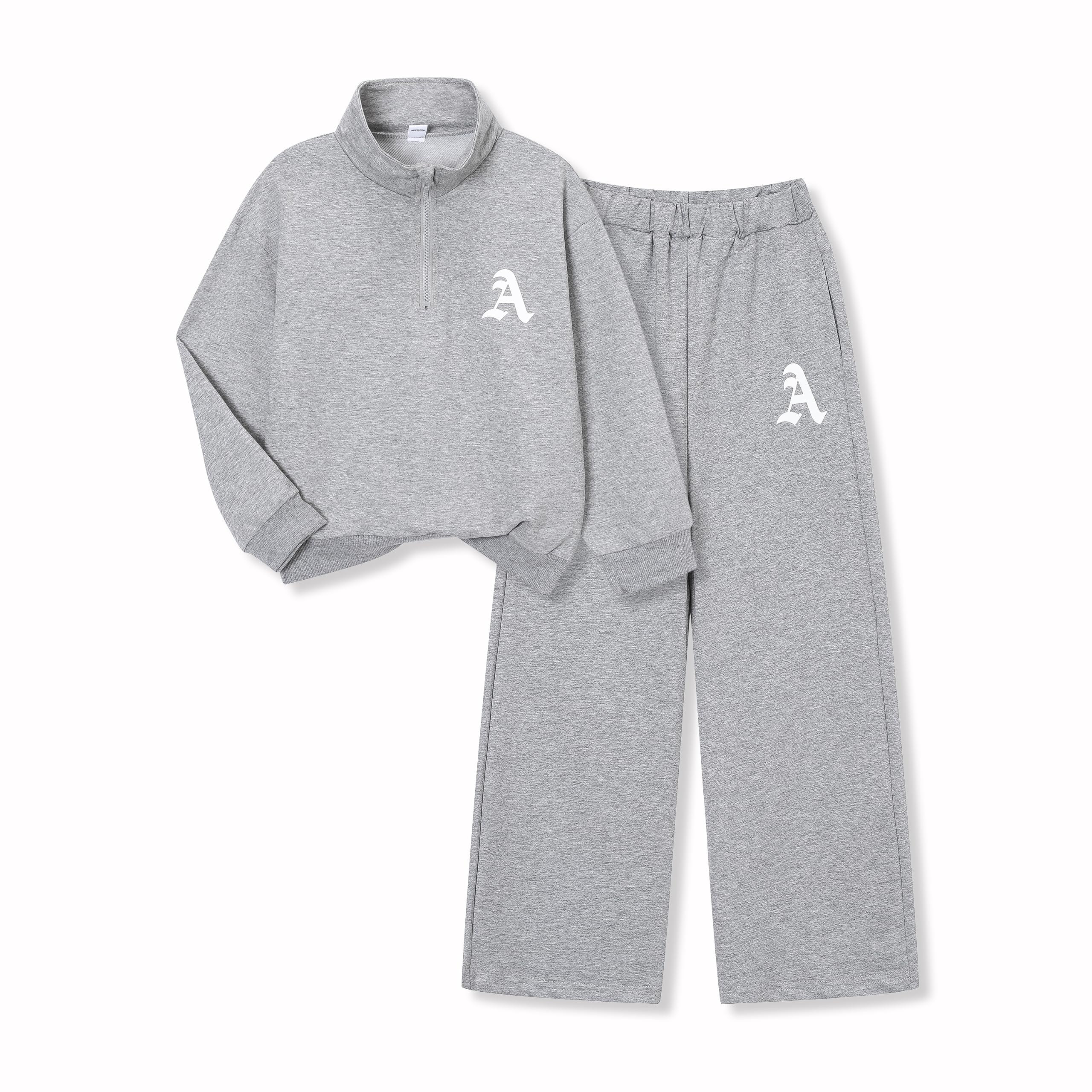 Cakaner Boys Color Block Button Down Shirt and Jogger Pants Button Up Sweatsuits Sets (Size: 5-12T)
