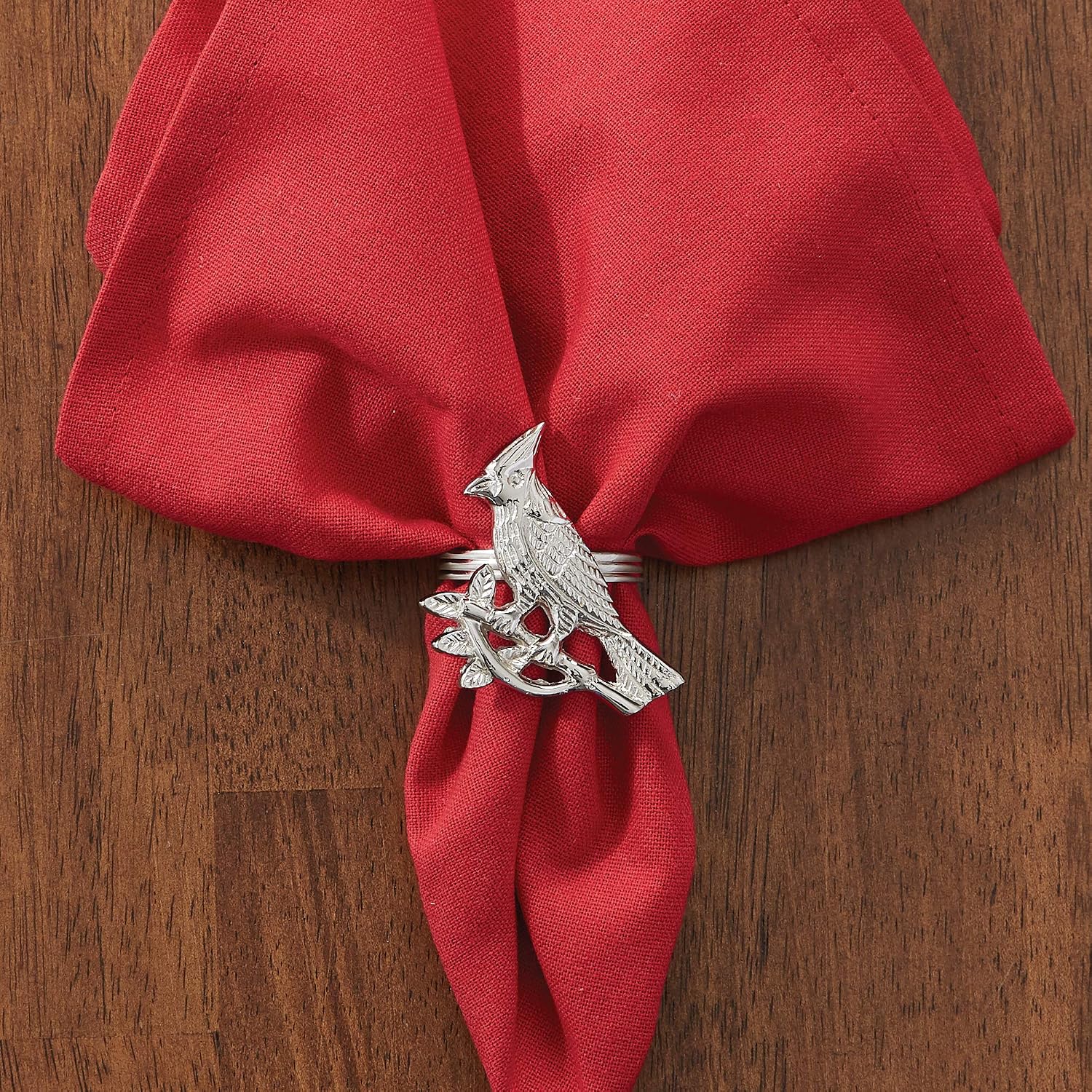 Get Discount Offer Park Designs Cardinal Napkin Ring Silver Finish - Set of 4 New Arrivals Park Designs Cardinal Napkin Ring Silver Finish - Set of 4