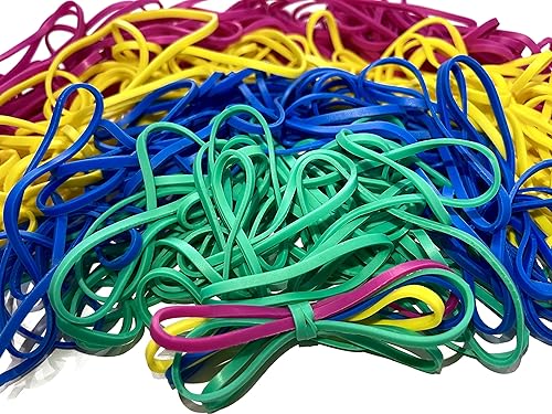 Miniatura 8 de Bandas de goma, tamaño 64 (3 12 pulgadas x 14 pulgadas), bandas de goma sin látex de colores, banda de goma elástica, suministros de oficina, bandas