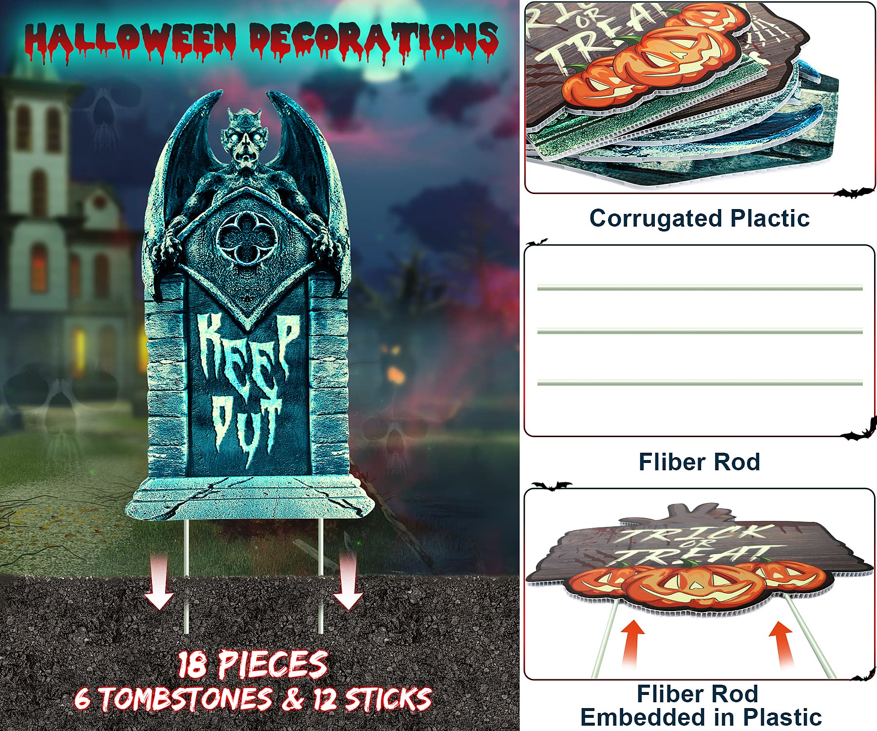 Halloween Mousse Pierre Tombale Fausse Pierre Tombale Pierres Tombales