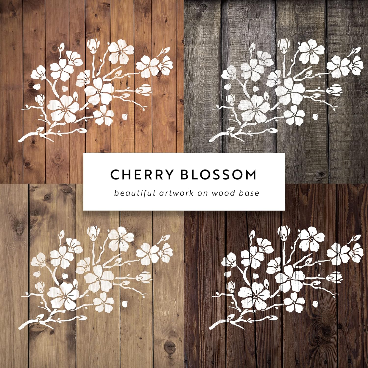 Cherry Blossom Nature Stencil - Art, Tree Branch