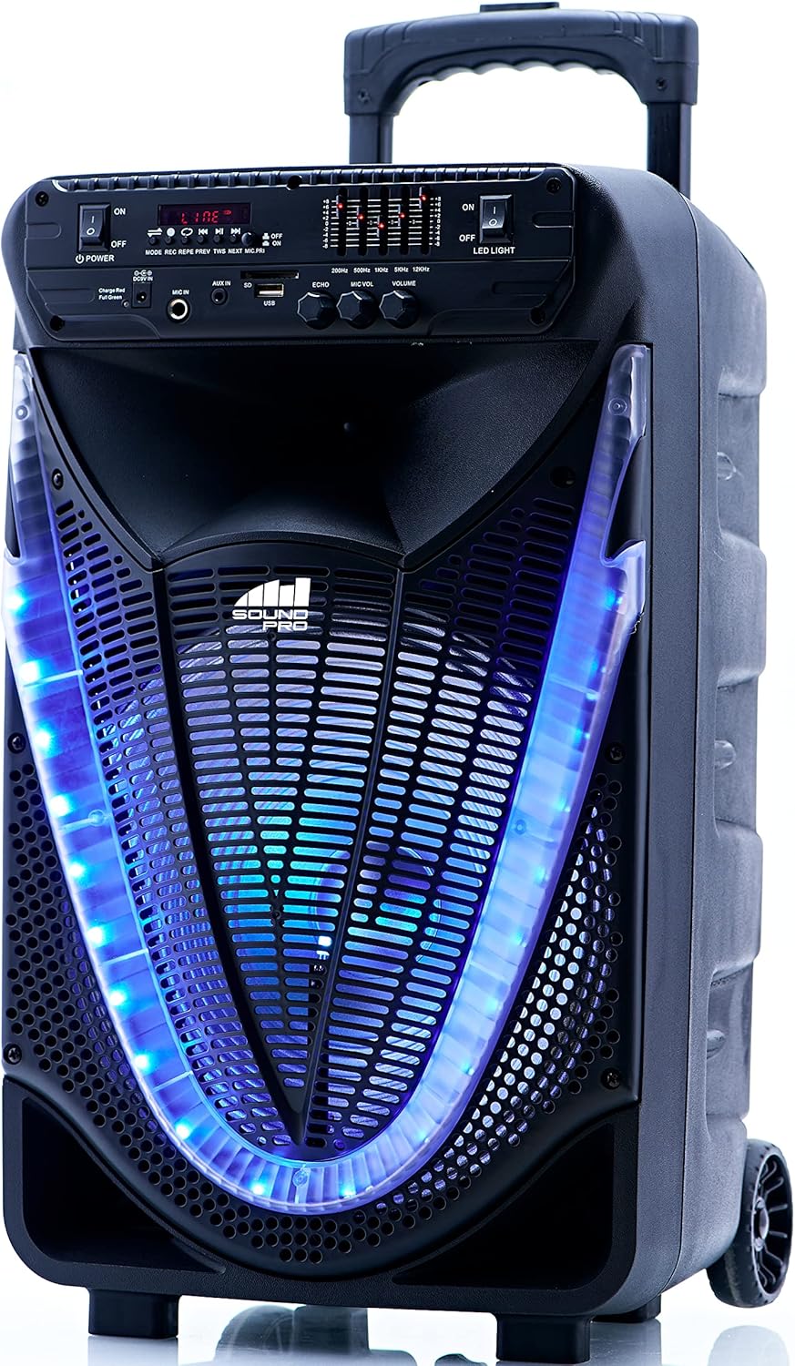 Naxa Electronics NDS-1233 12-Inch Bluetooth Portable Party System with Disco Light