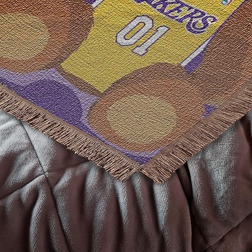 Miniatura 3 de Northwest NBA Los Angeles Lakers - Manta de jacquard tejida unisex para bebé, 36 x 46 pulgadas, media cancha