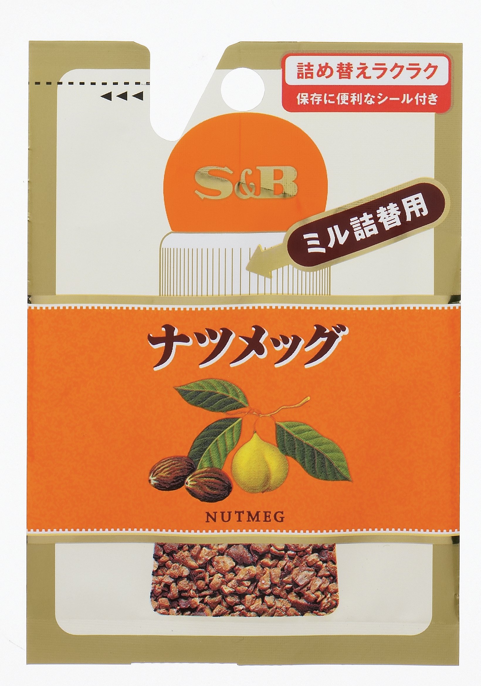 ナツメグ　ミル Amazon | S&B 袋入りナツメッグ(ミル詰め替え用) 13g×10個 | S&B